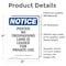 Signmission Posted No Trespassing Land Is OSHA Notice Sign, Vinyl Decal, 5in W x 7in L, 2PK OS-2PACK-NS-D-57-V-17727 - alternate 3